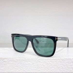 Tom Ford Tortoise Shell Square Sunglasses - Green Lenses